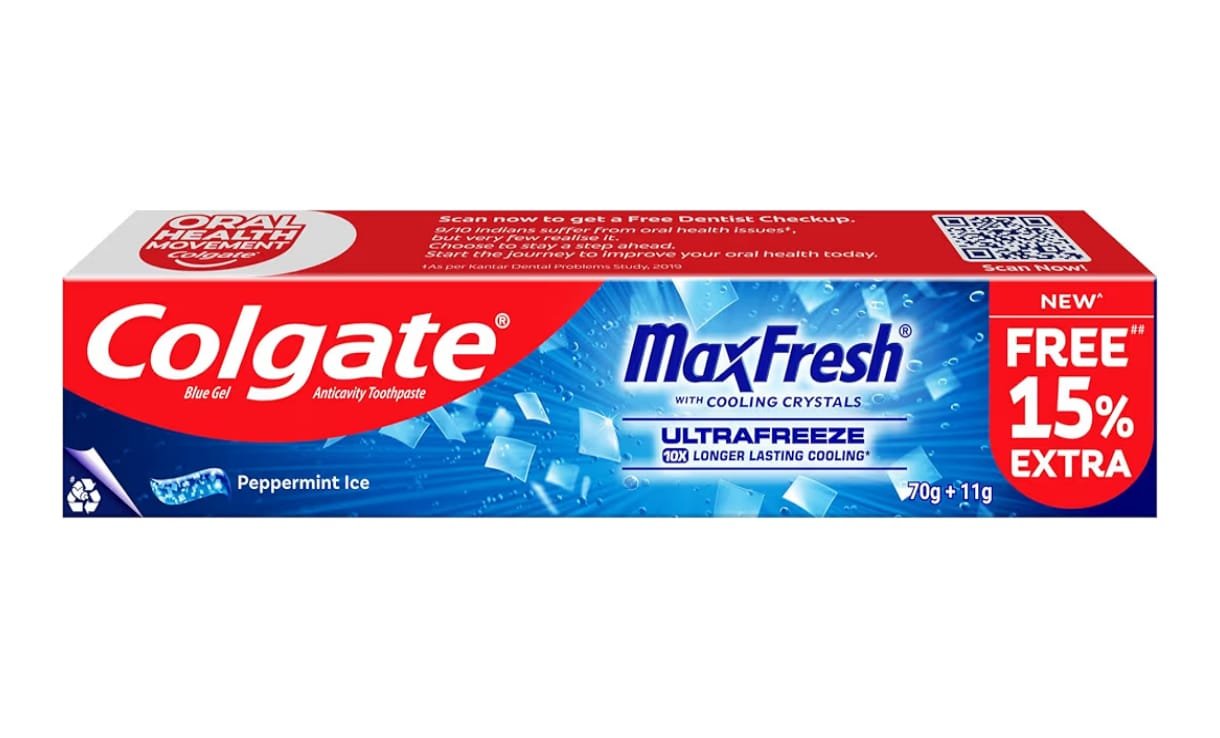 Colgate MaxFresh Peppermint Ice Gel ToothPaste 150 g 