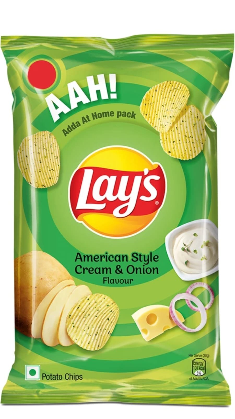 Lays American Style Cream & Onion Flavour Chips 80g