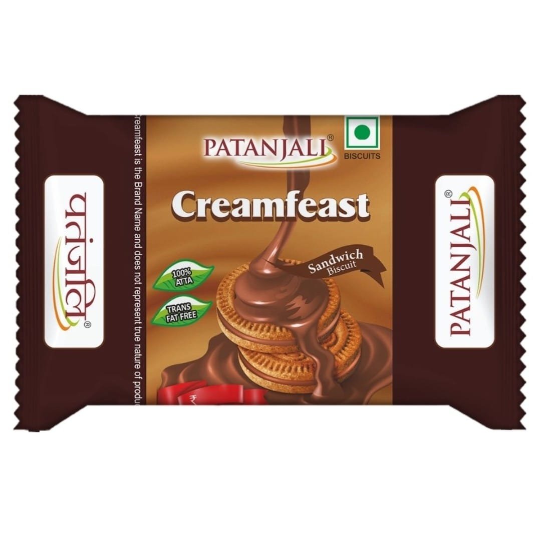 Patanjali Creamfeast Sandwich Biscuit 65g